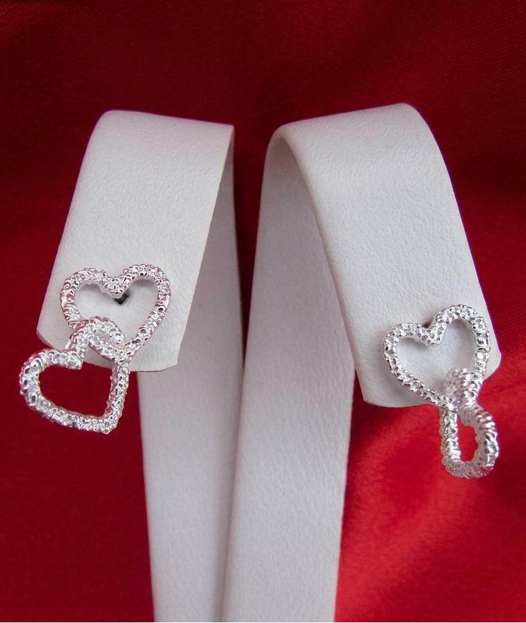 Aretes Corazones Unidos
